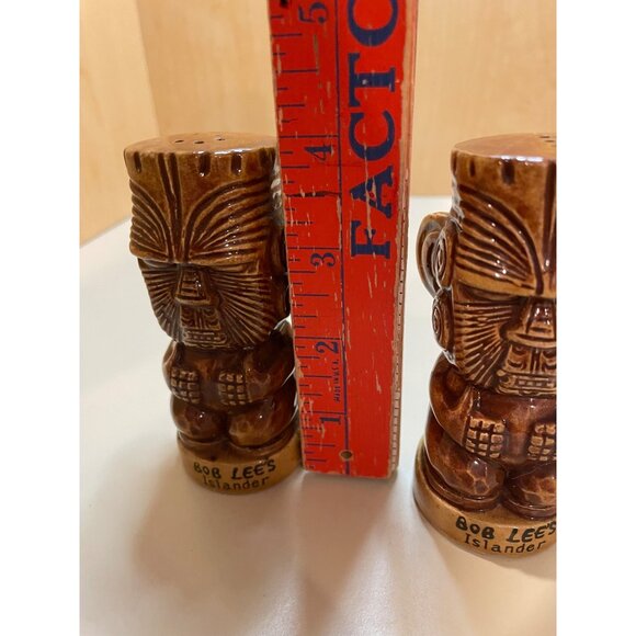 Vintage Bob Lees Islander Tiki Salt & Pepper Shaker Set...